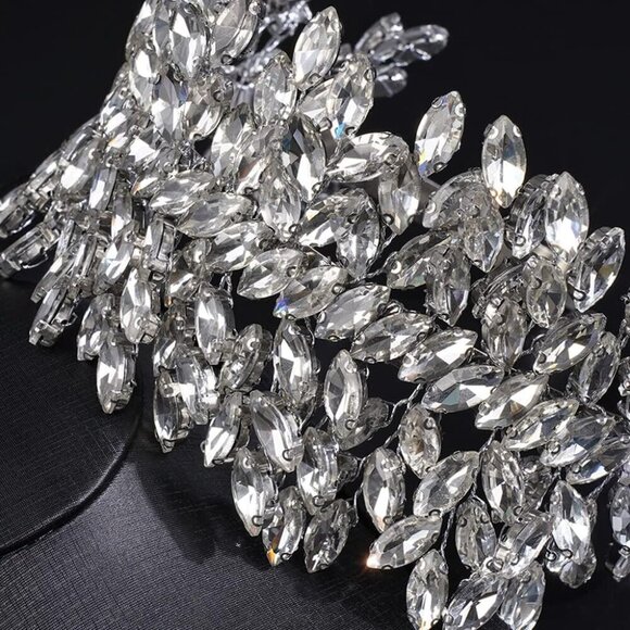 Crystal Bridal Headband Tiara Wedding Hair Accessory for Women Girls main image 7